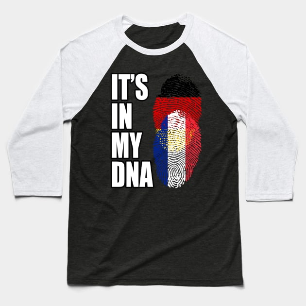 German and French Mix DNA Heritage Baseball T-Shirt by Just Rep It!!